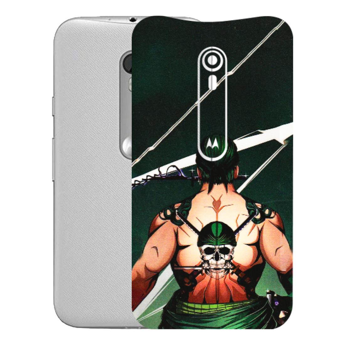 Motorola Phone Skins (All Models) - Zoro Anime - 3D Embossed Finish (L-23) Motorola Moto G Turbo