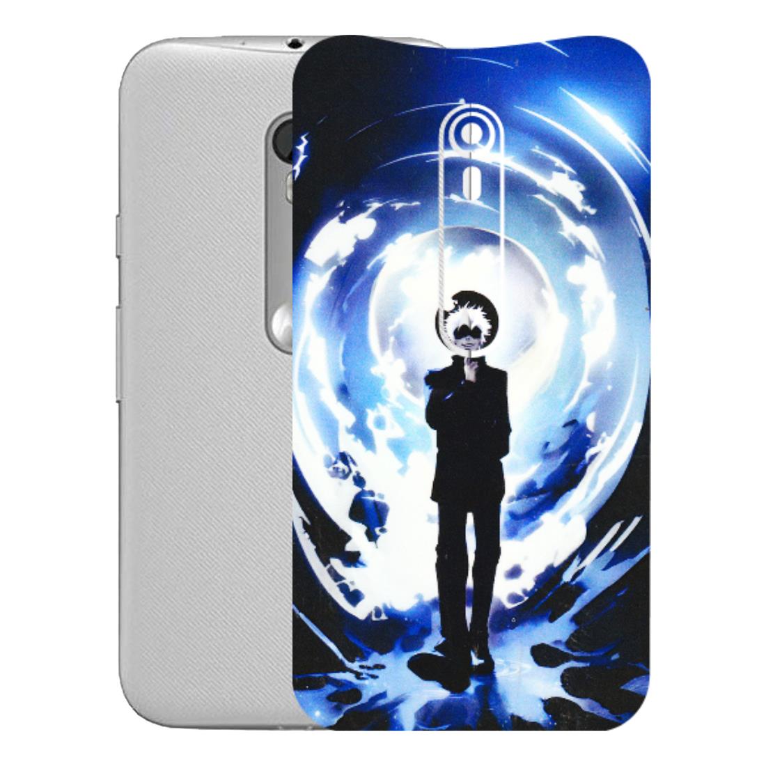 Motorola Phone Skins (All Models) - Satoru Gojo Dark Blue - 3D Embossed Finish (L-235) Motorola Moto G Turbo