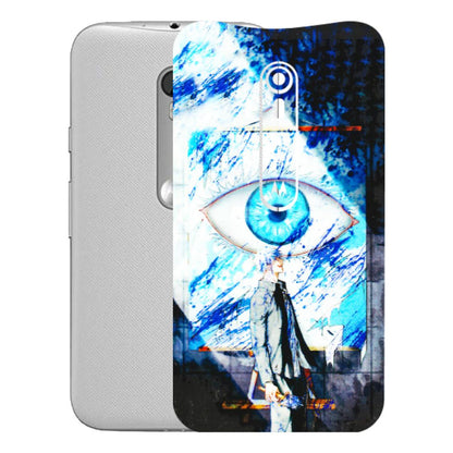 Motorola Phone Skins (All Models) - Gojo Satoru evil eye - 3D Embossed Finish (L-239) Motorola Moto G Turbo