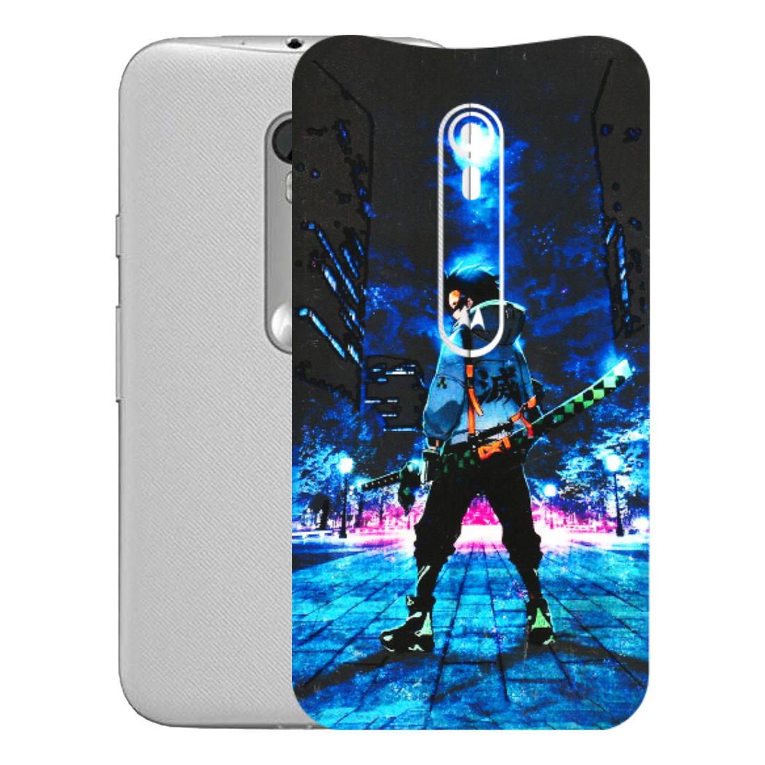 Motorola Phone Skins (All Models) - Demon Slayer Sword - 3D Embossed Finish (L-247) Motorola Moto G Turbo