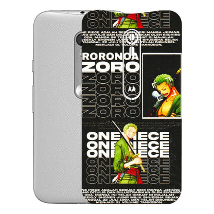 Motorola Phone Skins (All Models) - One Piece Zoro - 3D Embossed Finish (L-250) Motorola Moto G Turbo
