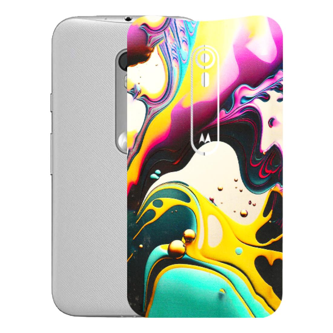 Motorola Phone Skins (All Models) - Multicolor Abstract pattern - 3D Embossed Finish (L-254) Motorola Moto G Turbo