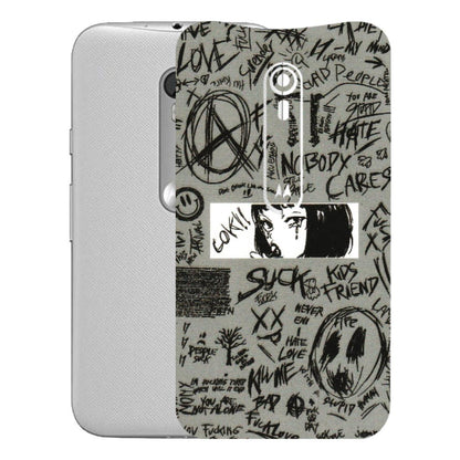 Motorola Phone Skins (All Models) - Never Have Love Anime - 3D Embossed Finish (L-260) Motorola Moto G Turbo