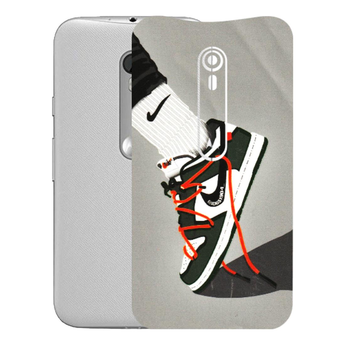 Motorola Phone Skins (All Models) - New Grey Sneaker - 3D Embossed Finish (L-261) Motorola Moto G Turbo