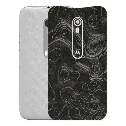 Motorola Phone Skins (All Models) - Abstract White Line Map - 3D Embossed Finish (L-269) Motorola Moto G Turbo