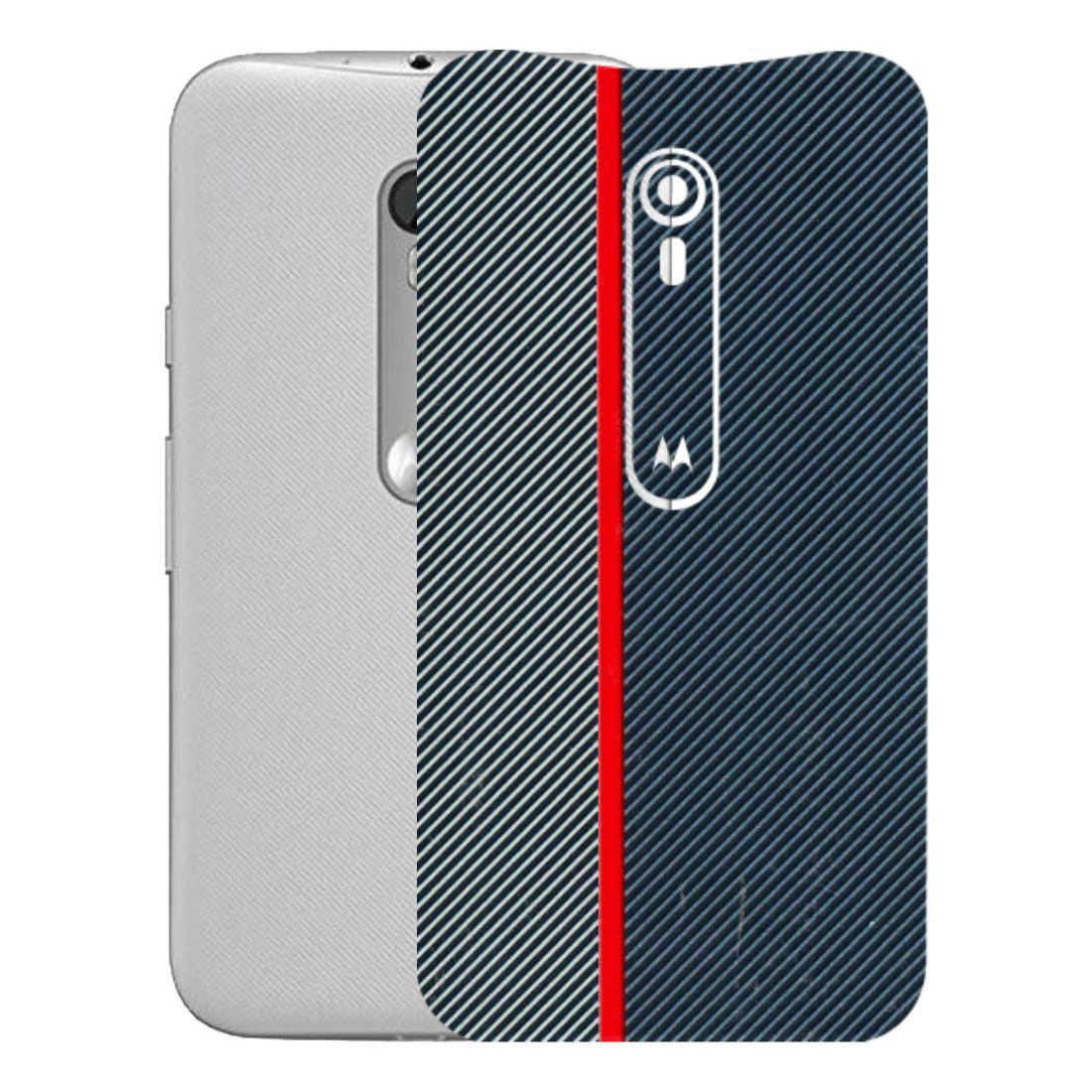 Motorola Phone Skins (All Models) - Blue Sober Lines - 3D Embossed Finish (L-305) Motorola Moto G Turbo