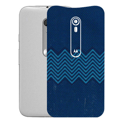 Motorola Phone Skins (All Models) - Blue Sober Waves - 3D Embossed Finish (L-306) Motorola Moto G Turbo