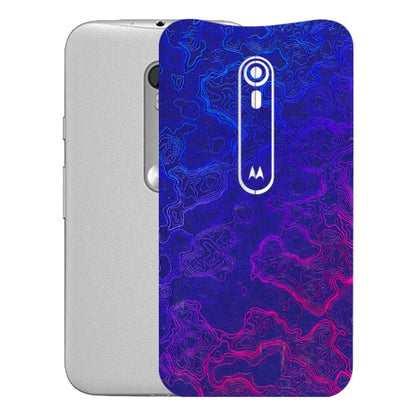 Motorola Phone Skins (All Models) - Purple Ripples Swirl - 3D Embossed Finish (L-314) Motorola Moto G Turbo