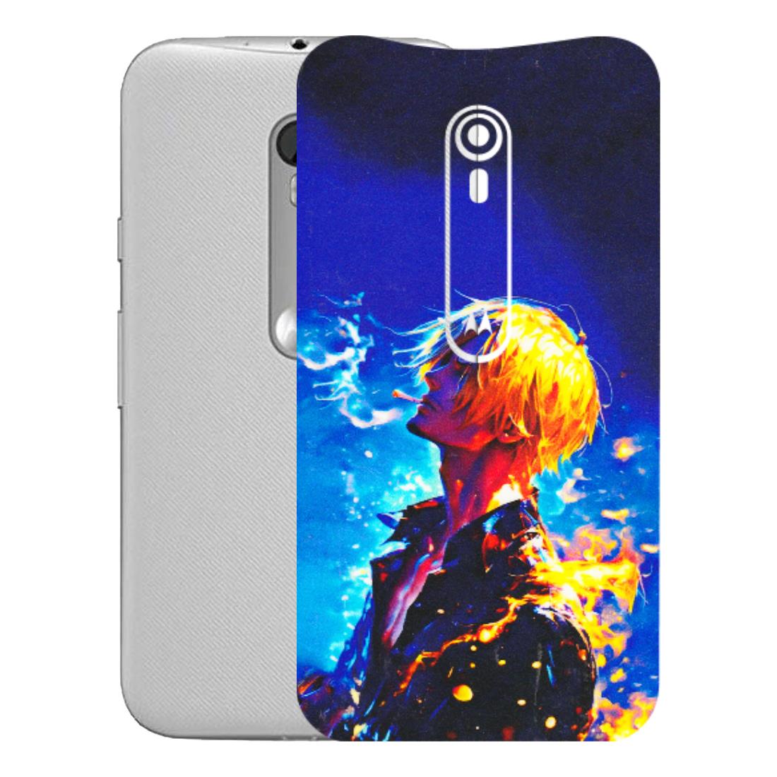Motorola Phone Skins (All Models) - Sanji Vinsmoke One Piece - 3D Embossed Finish (L-319) Motorola Moto G Turbo