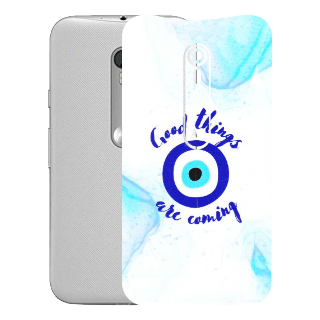 Motorola Phone Skins (All Models) - Evil Eye Good Things Are Coming - 3D Embossed Finish (L-322) Motorola Moto G Turbo