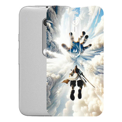 Motorola Phone Skins (All Models) - Big Hand With Monkey King - 3D Embossed Finish (L-323) Motorola Moto G Turbo