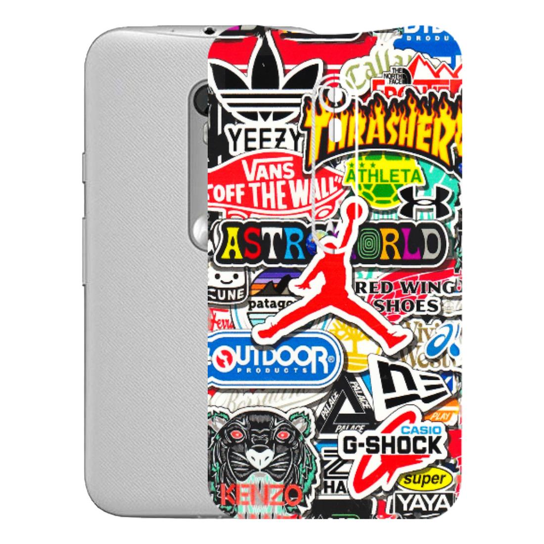 Motorola Phone Skins (All Models) - Multi Brands Sticker Graffiti - 3D Embossed Finish (L-37) Motorola Moto G Turbo