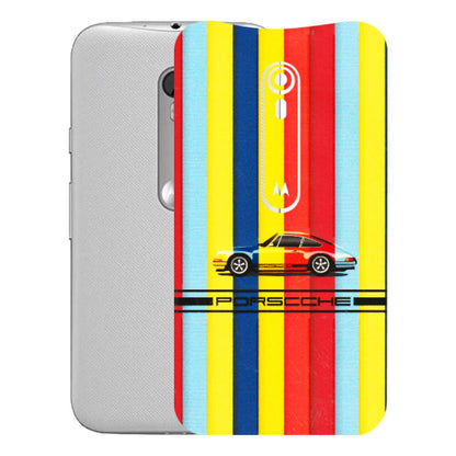 Motorola Phone Skins (All Models) - Multicolour Porche - 3D Embossed Finish (L-39) Motorola Moto G Turbo