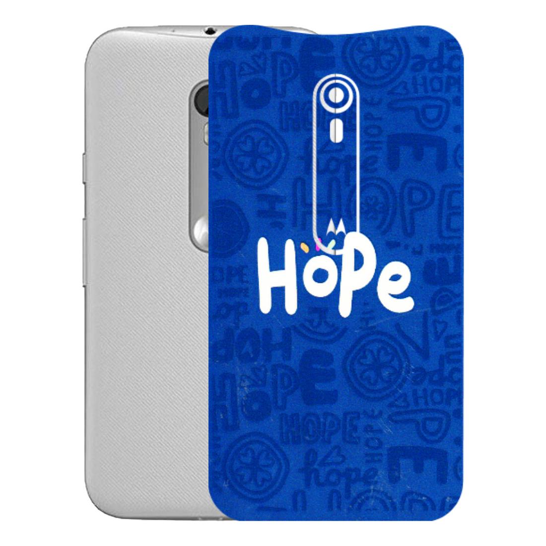 Motorola Phone Skins (All Models) - Hope Doodles Blue - 3D Embossed Finish (L-43) Motorola Moto G Turbo