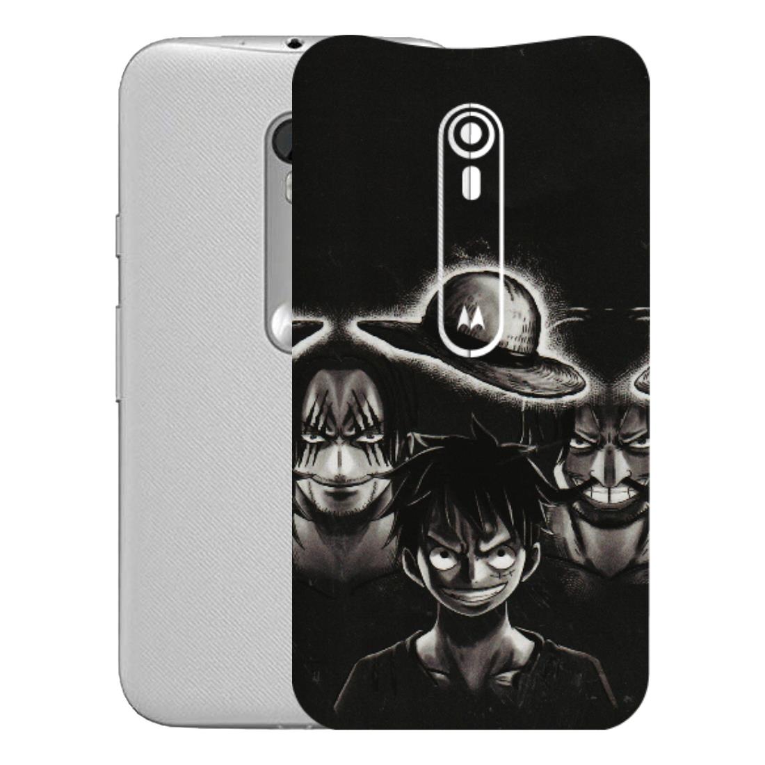 Motorola Phone Skins (All Models) - Black Luffy Hat - 3D Embossed Finish (L-57) Motorola Moto G Turbo