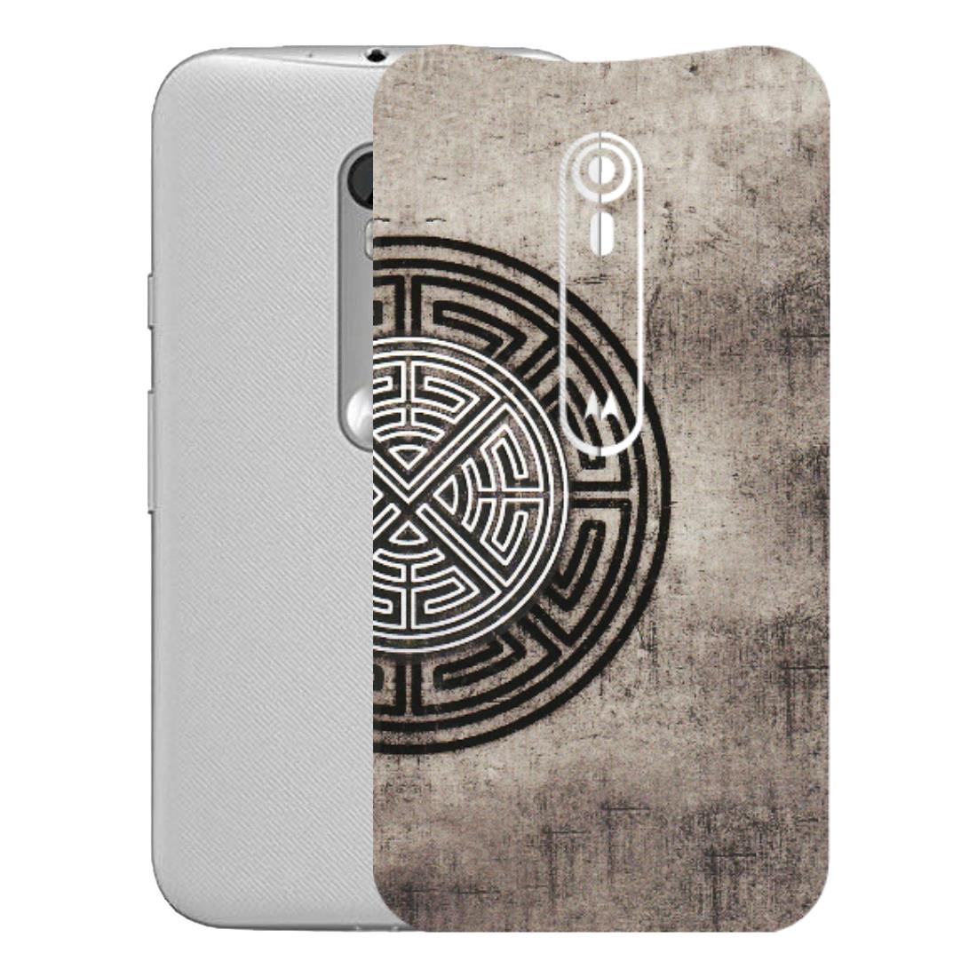 Motorola Phone Skins (All Models) - Mysterious Circular Design - 3D Embossed Finish (L-63) Motorola Moto G Turbo
