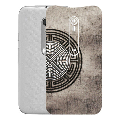 Motorola Phone Skins (All Models) - Mysterious Circular Design - 3D Embossed Finish (L-63) Motorola Moto G Turbo