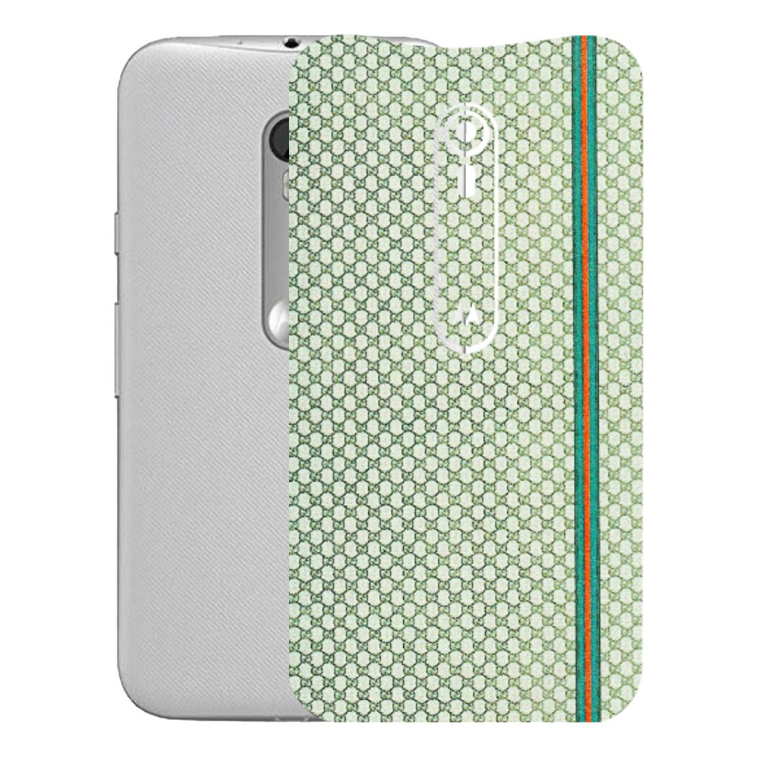 Motorola Phone Skins (All Models) - Gucci Fabric Pattern - 3D Embossed Finish (L-73) Motorola Moto G Turbo