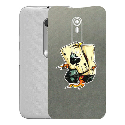 Motorola Phone Skins (All Models) - Grey Cards Of Ace - 3D Embossed Finish (L-77) Motorola Moto G Turbo