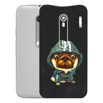Motorola Phone Skins (All Models) - Puppy N Hoodie - 3D Embossed Finish (L-90) Motorola Moto G Turbo
