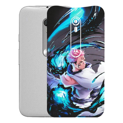 Motorola Phone Skins (All Models) - New Jujutsu Kaisen Grey Blue Anime - Matte Finish (M-127) Motorola Moto G Turbo