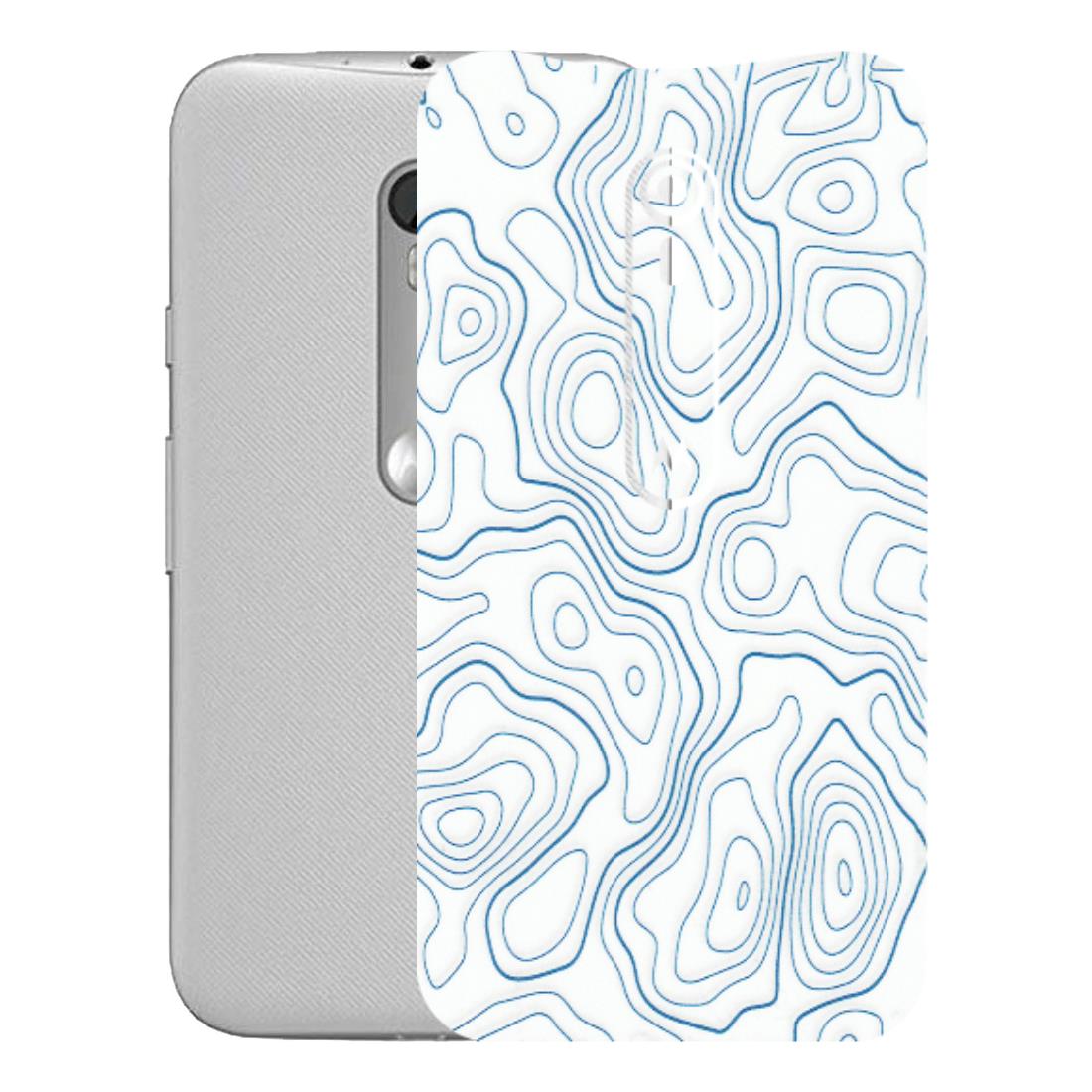 Motorola Phone Skins (All Models) - Blue And White Swirls - Matte Finish (M-139) Motorola Moto G Turbo