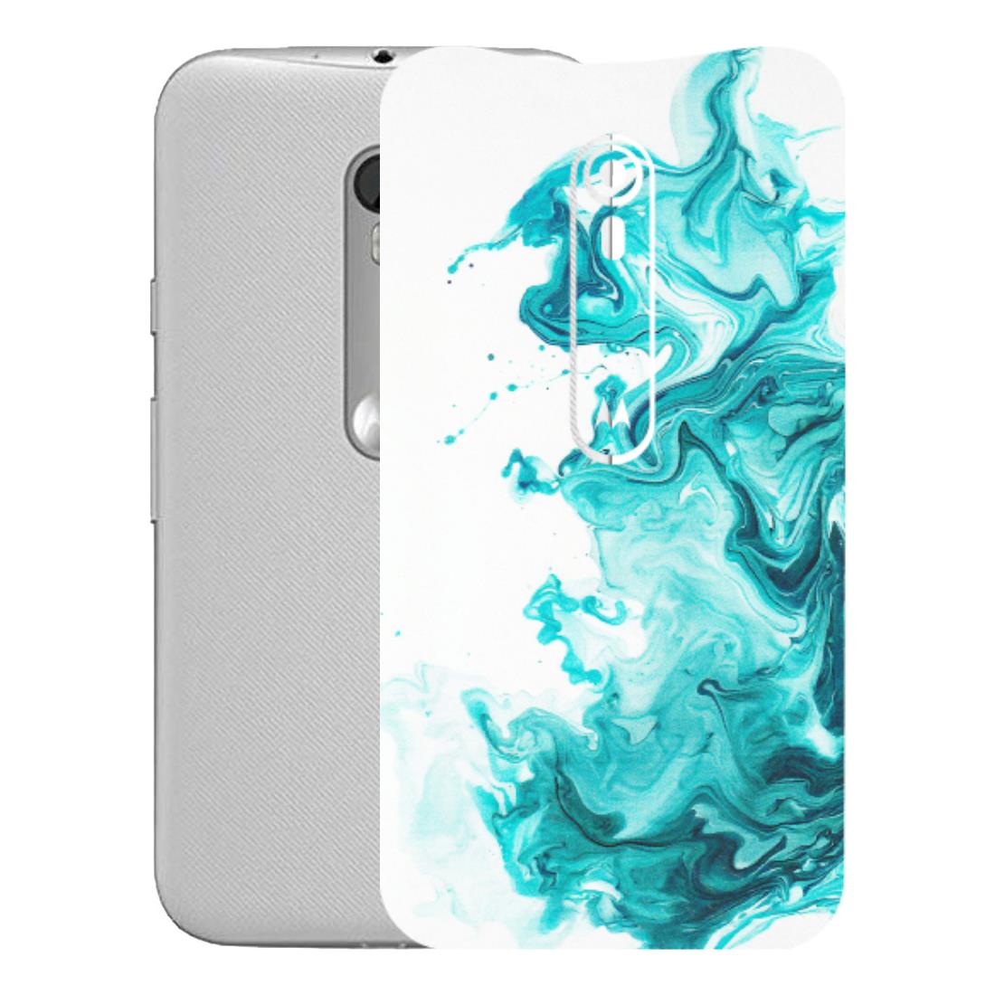 Motorola Phone Skins (All Models) - Sky Blue Abstract Colour - Matte Finish (M-146) Motorola Moto G Turbo