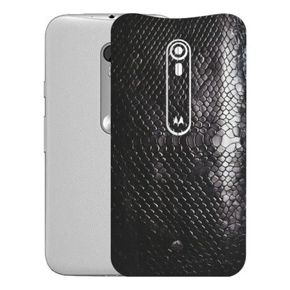 Motorola Phone Skins (All Models) - Black Snack Leather - Matte Finish (M-147) Motorola Moto G Turbo