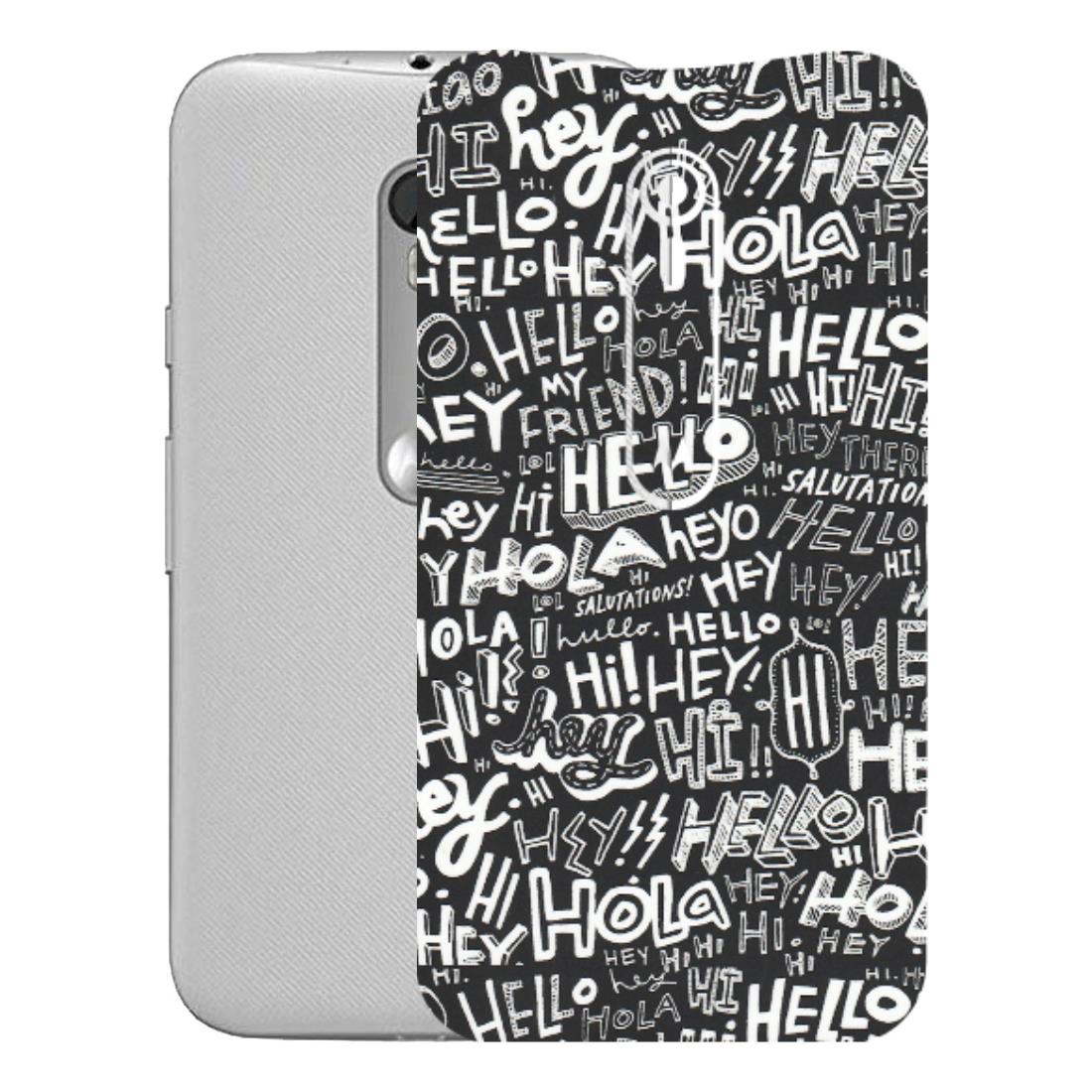 Motorola Phone Skins (All Models) - Hi Hello Doodles - Matte Finish (M-25) Motorola Moto G Turbo