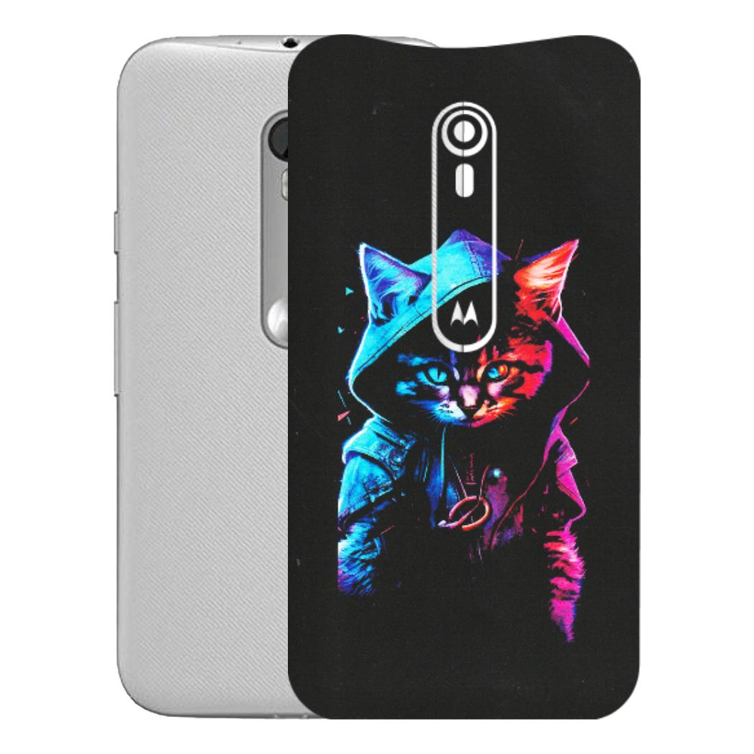 Motorola Phone Skins (All Models) - Cyberpunk Cat - Matte Finish (M-45) Motorola Moto G Turbo