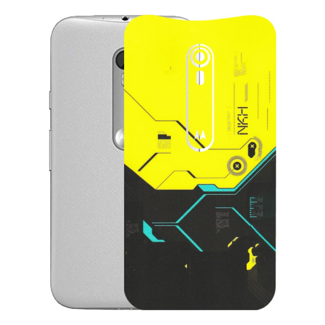 Motorola Phone Skins (All Models) - Black Yellow Technica - Matte Finish (M-53) Motorola Moto G Turbo
