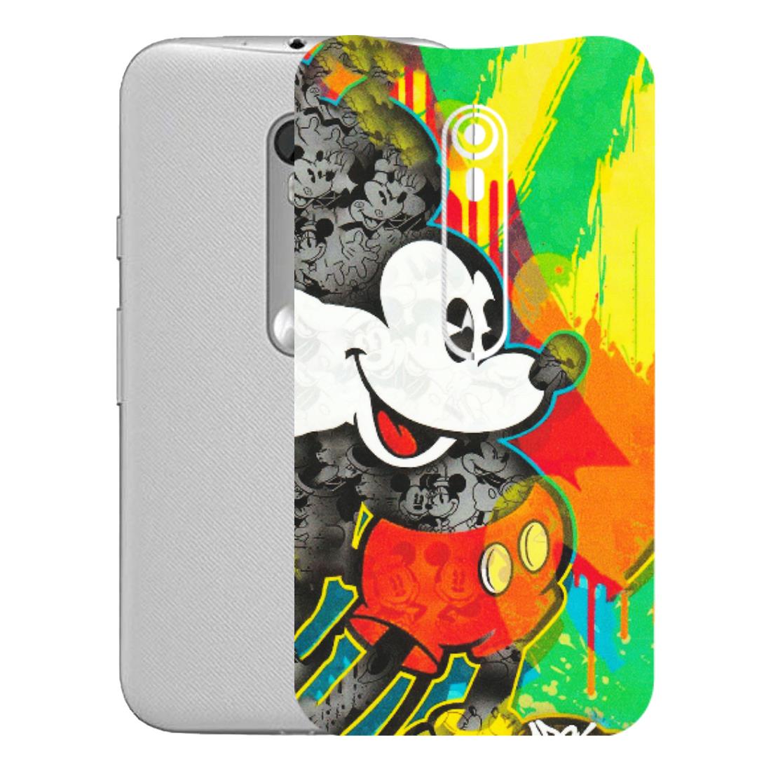 Motorola Phone Skins (All Models) - Multiple Mickey With Colourful Texture - Matte Finish (M-84) Motorola Moto G Turbo