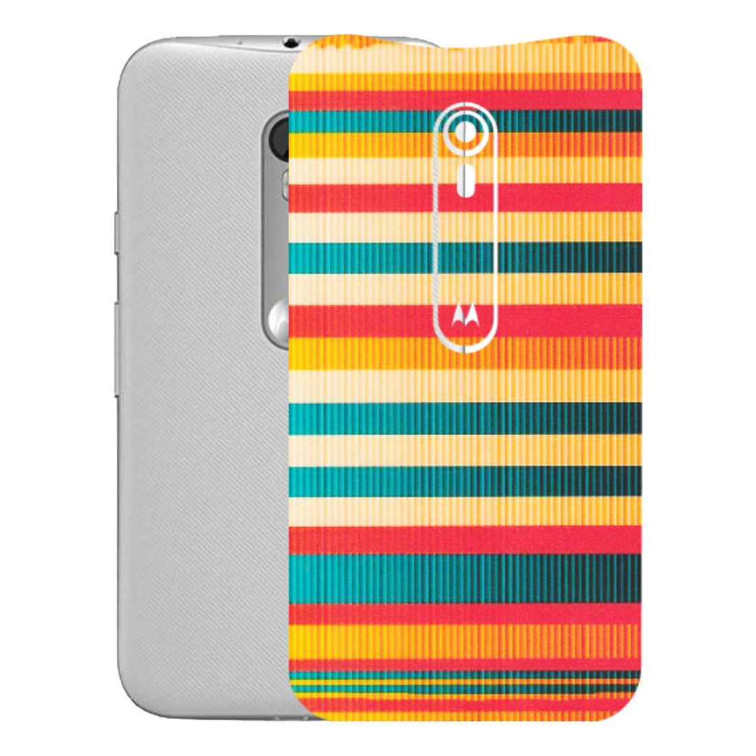 Motorola Phone Skins (All Models) - Colourful Stripes Soothing Effect - Matte Finish (M-86) Motorola Moto G Turbo