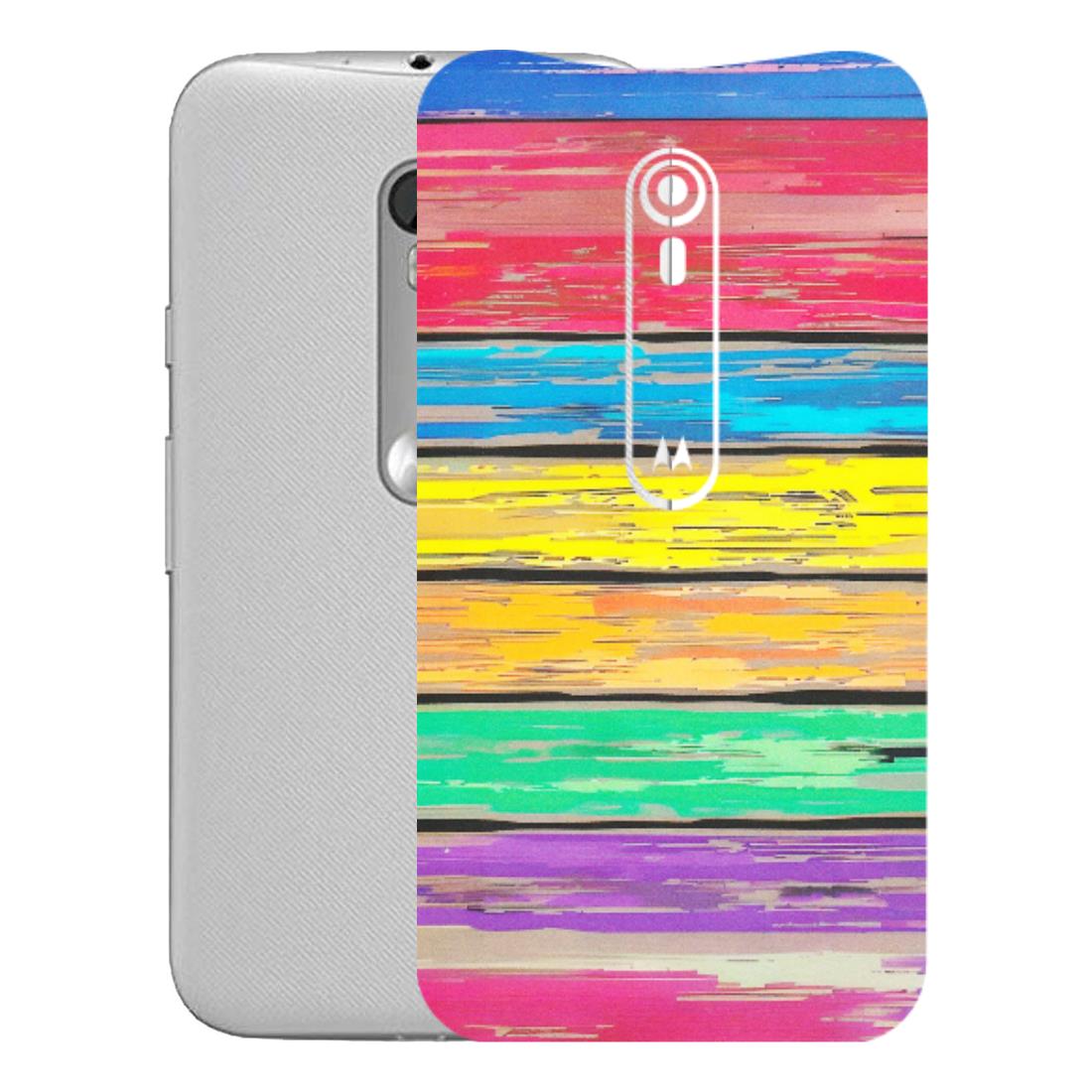 Motorola Phone Skins (All Models) - Multi Colour Wooden Wall - Matte Finish (M-96) Motorola Moto G Turbo