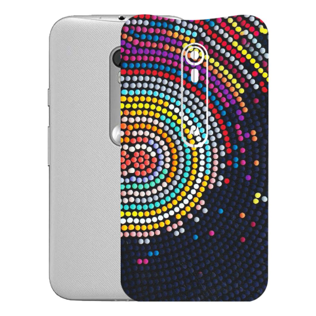 Motorola Phone Skins (All Models) - Rainbow Dot Mandala - Matte Finish (M-97) Motorola Moto G Turbo