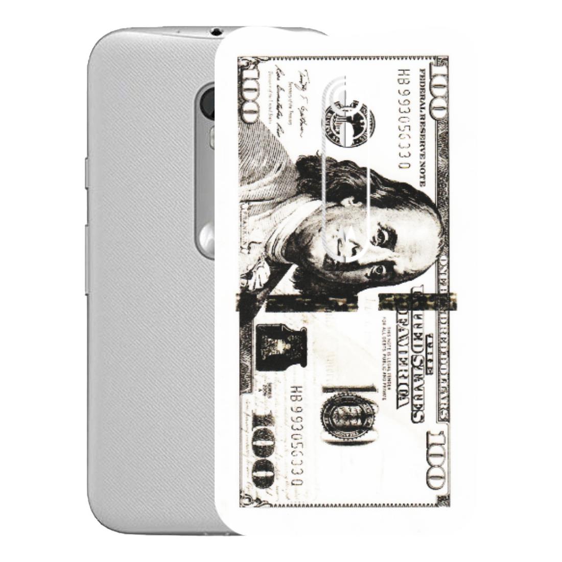 Motorola Phone Skins (All Models) - 100 Dollar Currency - Transparent Finish (T-01) Motorola Moto G Turbo