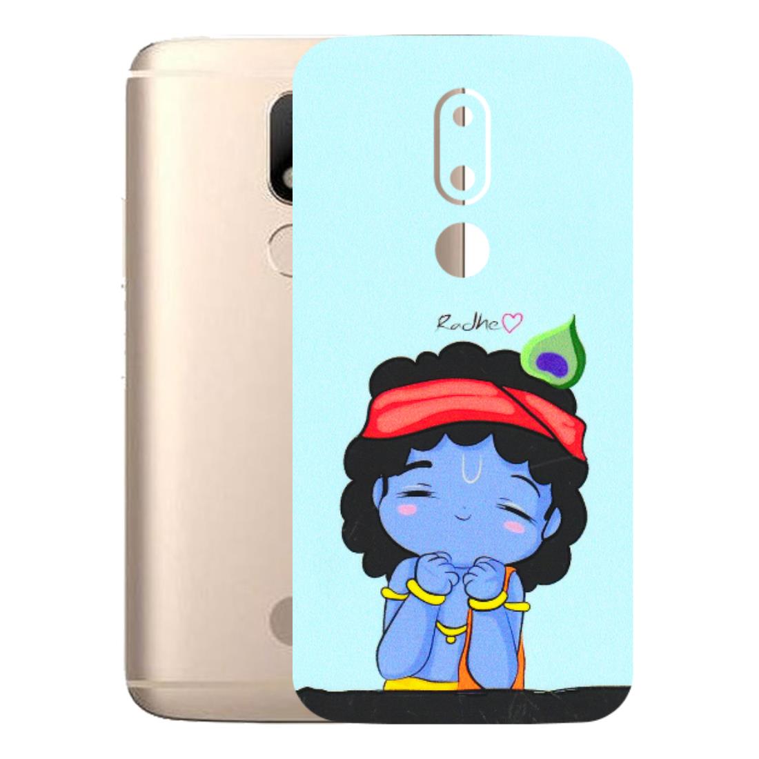 Motorola Phone Skins (All Models) - Radhe Radhe Cute Toon - 3D Embossed Finish (L-05) Motorola Moto M