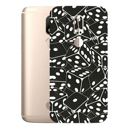 Motorola Phone Skins (All Models) - Big Black Dices - 3D Embossed Finish (L-106) Motorola Moto M