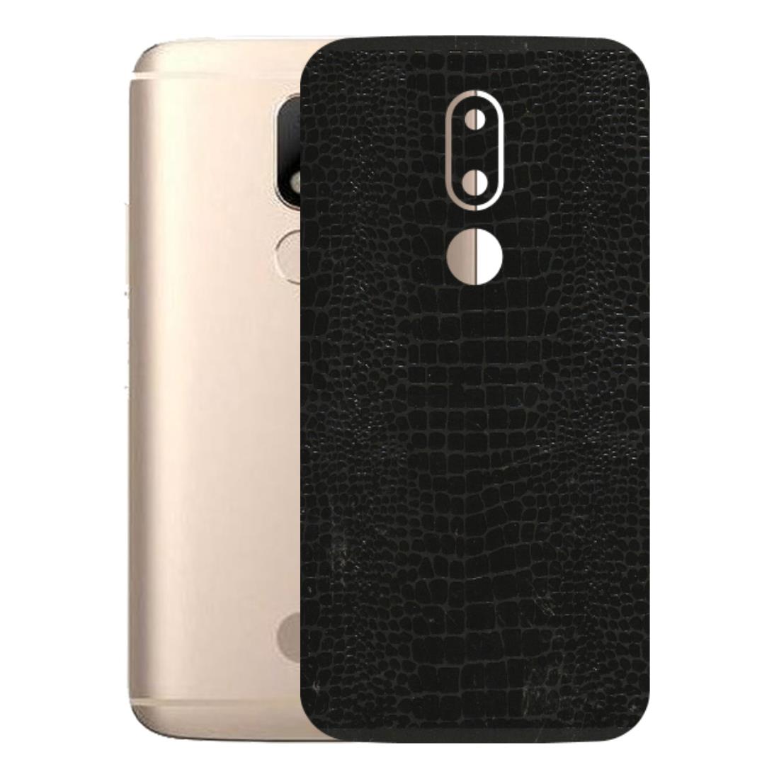 Motorola Phone Skins (All Models) - Snake Leather Black - 3D Embossed Finish (L-107) Motorola Moto M