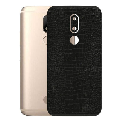 Motorola Phone Skins (All Models) - Snake Leather Black - 3D Embossed Finish (L-107) Motorola Moto M