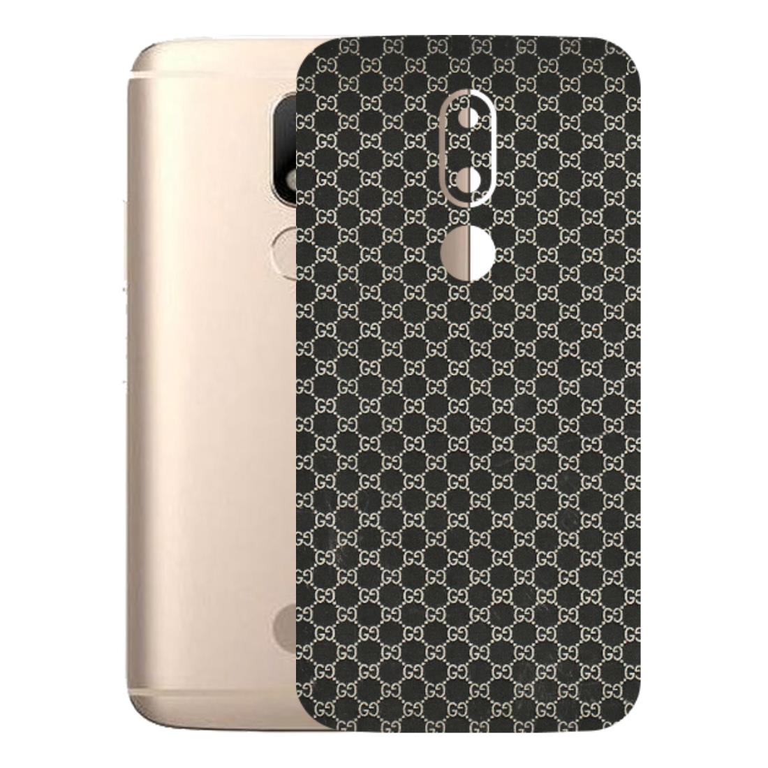 Motorola Phone Skins (All Models) - Black G Print - 3D Embossed Finish (L-109) Motorola Moto M