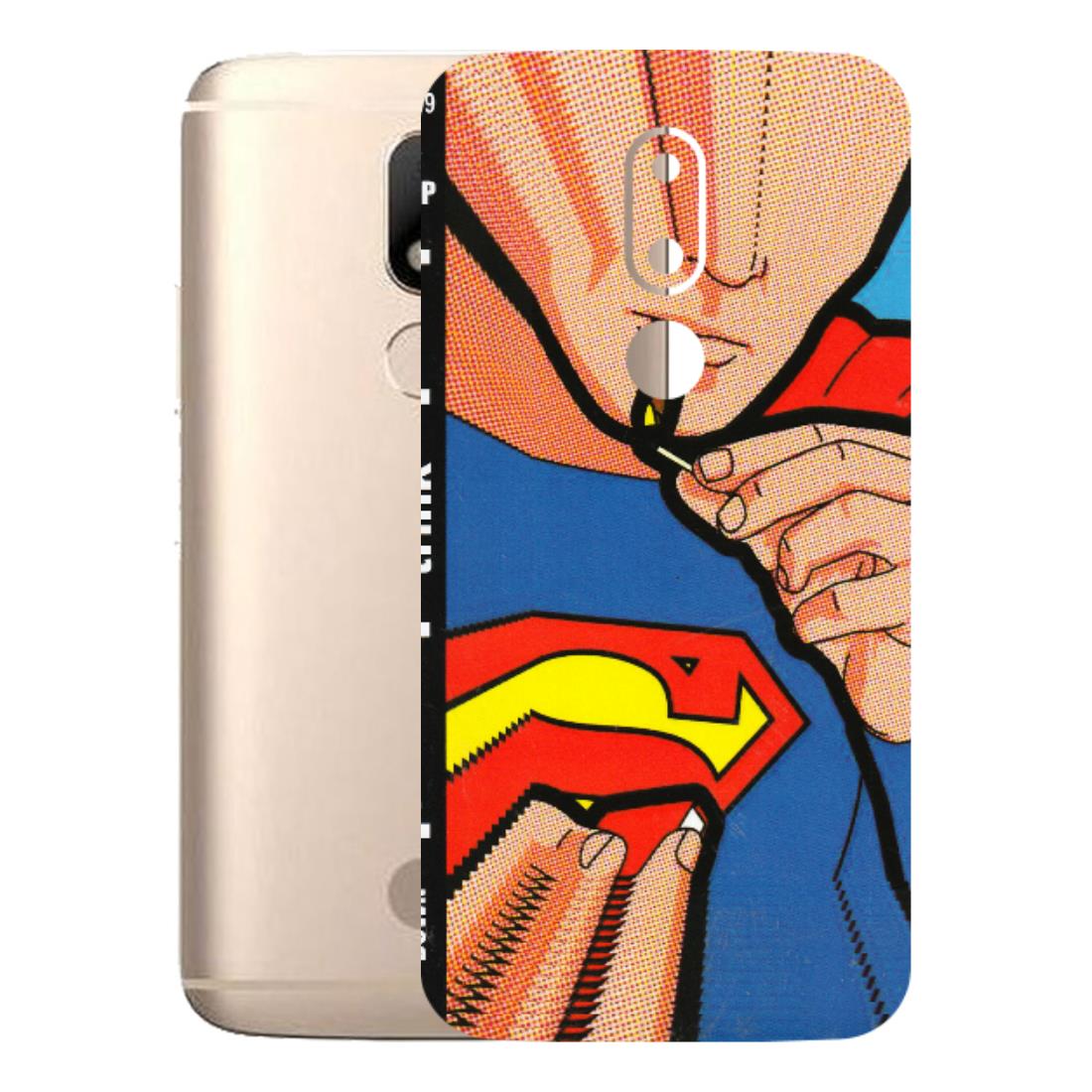 Motorola Phone Skins (All Models) - Superman Sutta - 3D Embossed Finish (L-130) Motorola Moto M