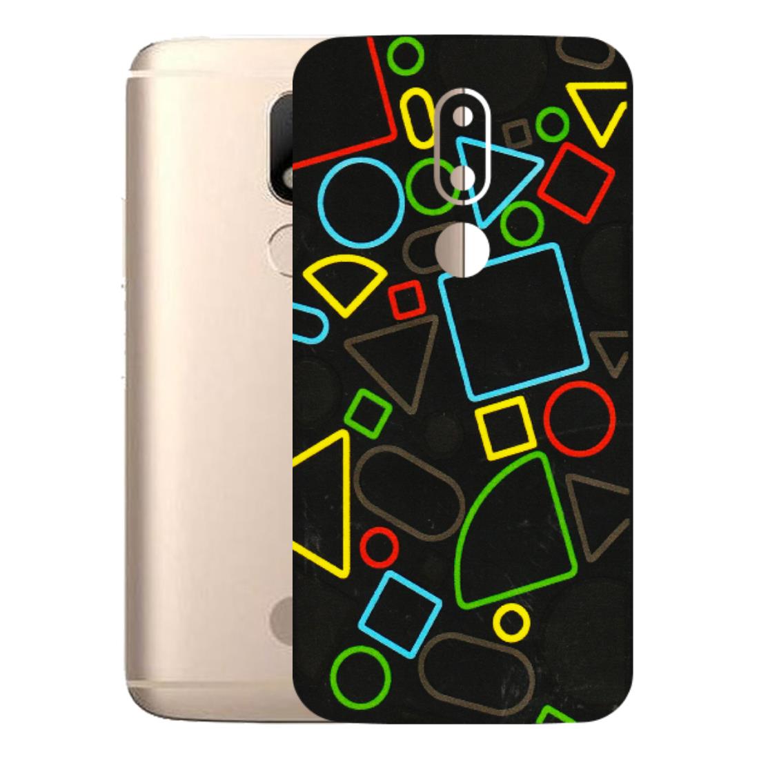 Motorola Phone Skins (All Models) - Black Shapes - 3D Embossed Finish (L-131) Motorola Moto M