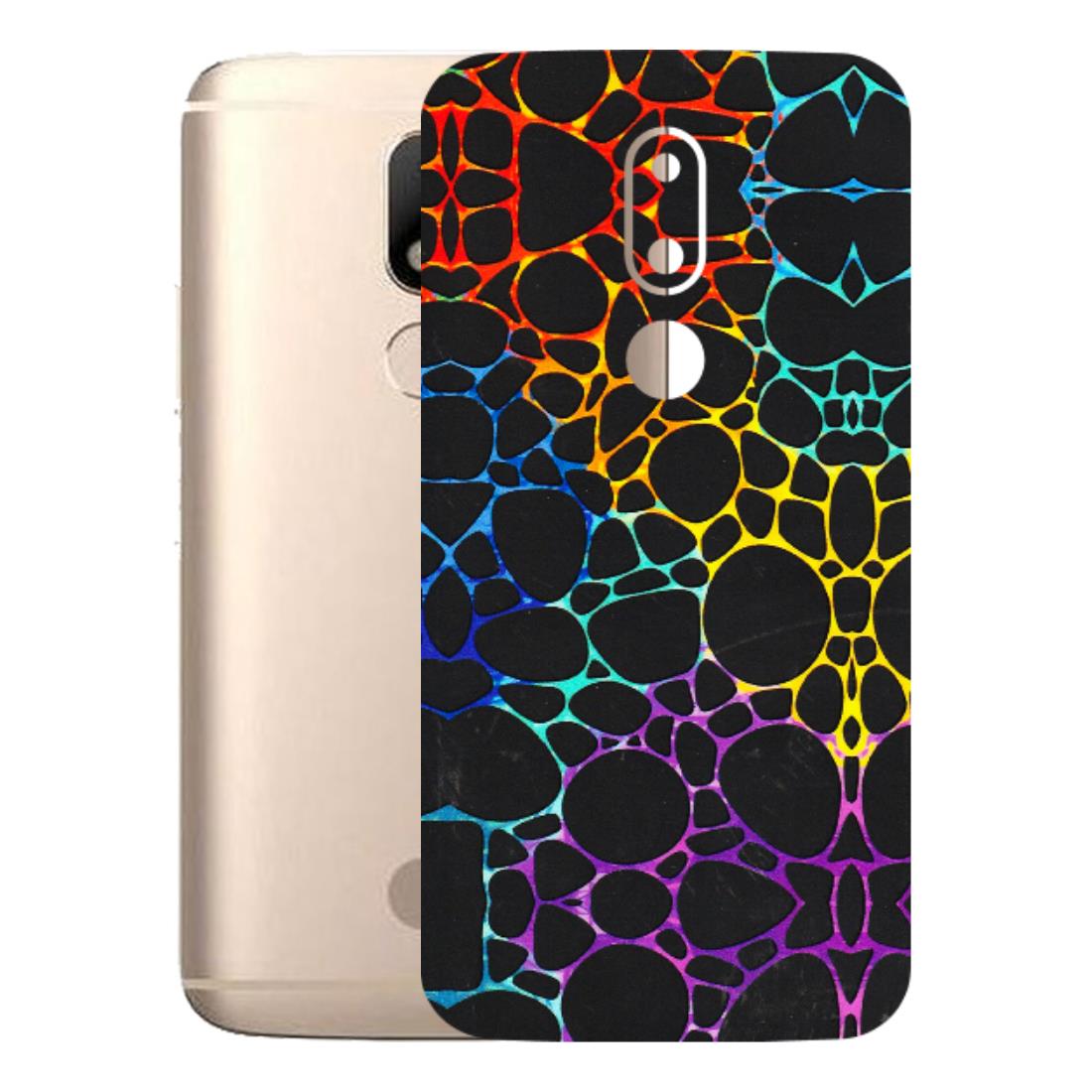 Motorola Phone Skins (All Models) - Abstract Art MultiColour - 3D Embossed Finish (L-133) Motorola Moto M