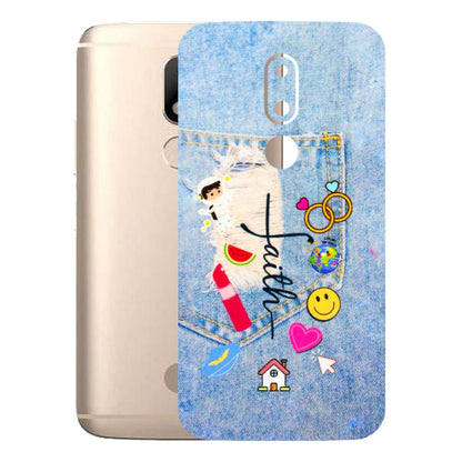 Motorola Phone Skins (All Models) - Denim Jeans Pocket - 3D Embossed Finish (L-134) Motorola Moto M