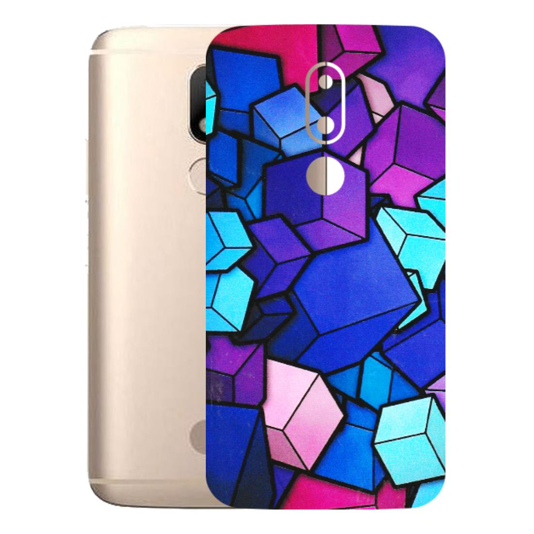 Motorola Phone Skins (All Models) - Cube Doodle - 3D Embossed Finish (L-141) Motorola Moto M