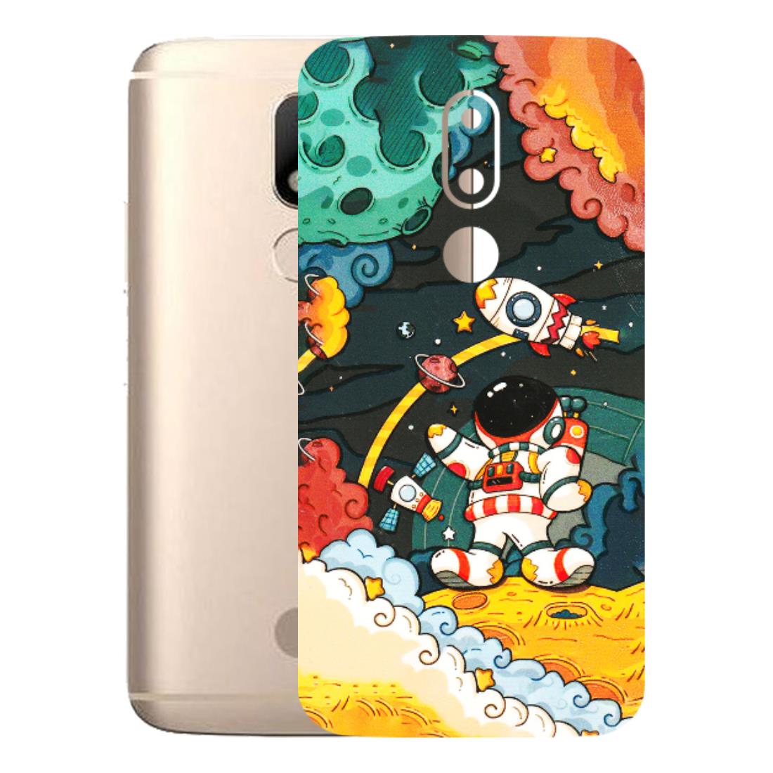 Motorola Phone Skins (All Models) - Astronauts & Spaceship - 3D Embossed Finish (L-145) Motorola Moto M
