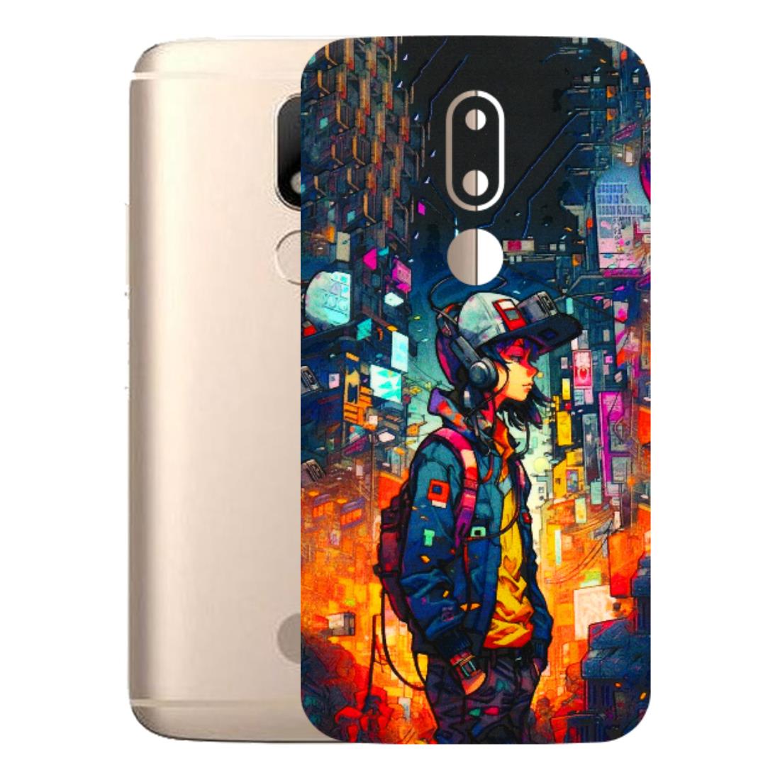 Motorola Phone Skins (All Models) - Street Anime Guy - 3D Embossed Finish (L-158) Motorola Moto M