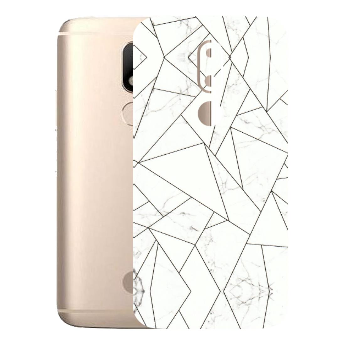 Motorola Phone Skins (All Models) - Luxury White Marble Effect - 3D Embossed Finish (L-168) Motorola Moto M