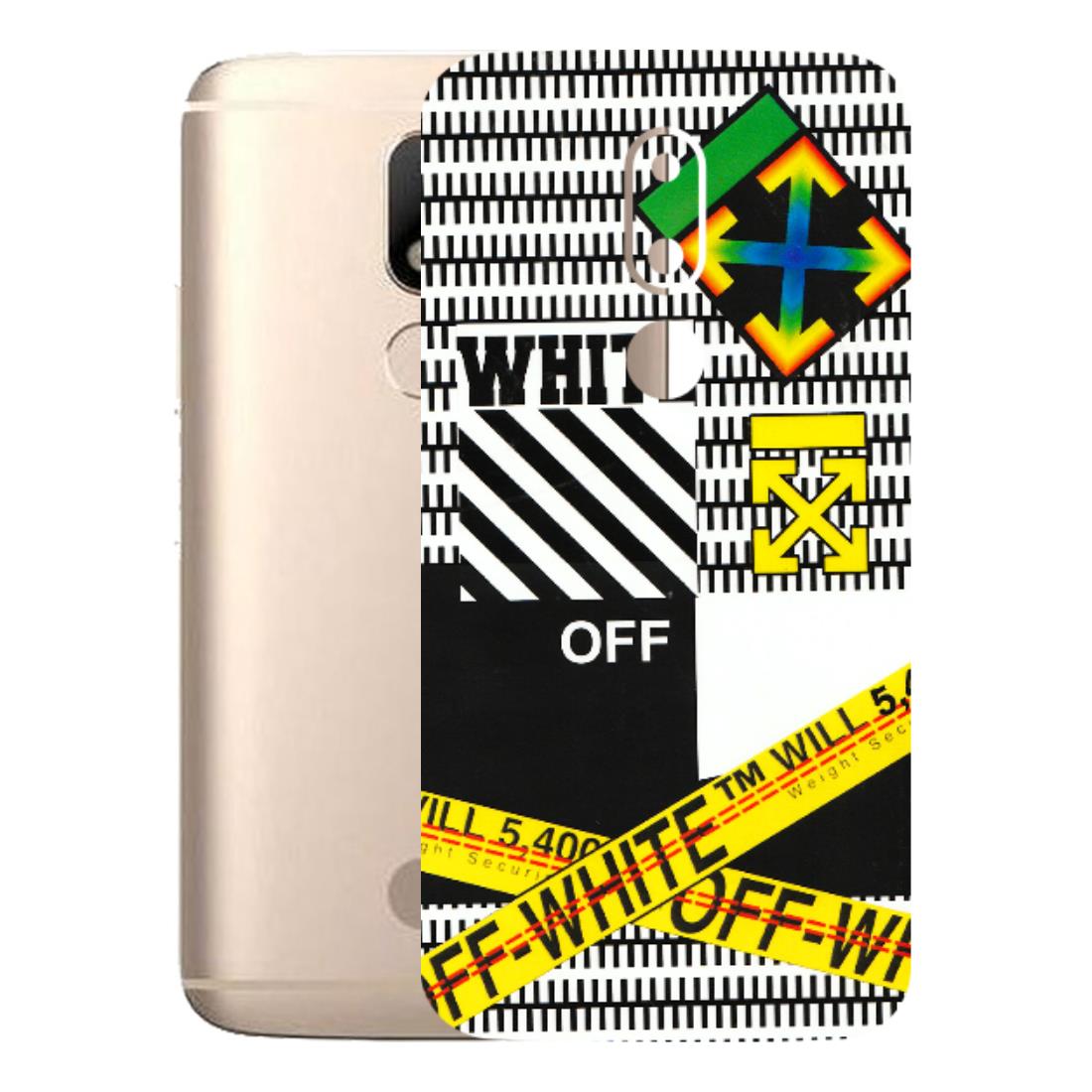 Motorola Phone Skins (All Models) - White Off Abstract - 3D Embossed Finish (L-172) Motorola Moto M
